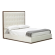 Pemberly Row King Platform Bed with Button Tufted Faux Leather Headboard
