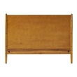 Pemberly Row Twin Size Bed w/ Slat Panel Headboard in Natural Brown Acacia Wood