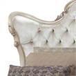 Pemberly Row King Bed with Crystal Tufted Headboard and Carved Wood in Champagne