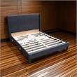 Pemberly Row Queen Bed with Geometric Tufted Wingback Headboard in Gray
