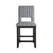 Pemberly Row 2Pc Counter Height Chairs with Channel Stitch Back in Bluish Gray