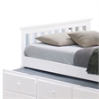 Pemberly Row Twin Captain Bed with Trundle and 3 Drawer Storage in White