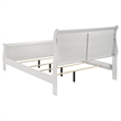 Pemberly Row Queen Bed with Sleigh Panel Headboard in White Low Profile
