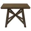 Pemberly Row 47 Inch Square Counter Height Table with Mindi Veneer Top in Brown