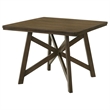 Pemberly Row 47 Inch Square Counter Height Table with Mindi Veneer Top in Brown