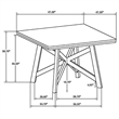 Pemberly Row 47 Inch Square Counter Height Table with Mindi Veneer Top in Brown