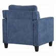 Pemberly Row Accent Chair with Track Arms and Tufted Backrest in Navy Blue