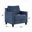 Pemberly Row Accent Chair with Track Arms and Tufted Backrest in Navy Blue