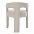 Pemberly Row Set of 2 Side Dining Chairs with Rounded Back in White Chenille