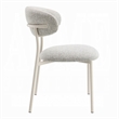 Pemberly Row 2Pc Side Chairs with Gray Boucle & Curved Backrest in Beige Frame