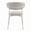 Pemberly Row 2Pc Side Chairs with Gray Boucle & Curved Backrest in Beige Frame