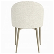 Pemberly Row Dining Side Chair Set of 2 Padded Curved Back in Contemporary White
