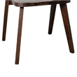 Pemberly Row Dining Side Chair Set of 2 Open Back in Walnut Brown Solid Wood