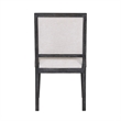 Pemberly Row Dining Side Chair Set of 2 Farmhouse Legs in Black Rubberwood