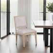 Pemberly Row Dining Side Chair Set of 2 Rustic Panel Design in Tawny Brown Wood