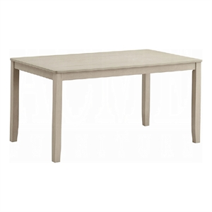 Pemberly Row 59 Inch Dining Table Rectangular Top in Antique Bone White Finish