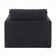 Pemberly Row Swivel Accent Chair with Pillow Square Arm in Dark Gray