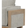 Pemberly Row Accent Chair Loose Pillow Backs Track Arms in Plush Light Gray
