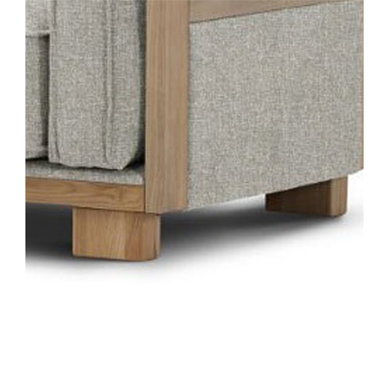 Pemberly Row Accent Chair Loose Pillow Backs Track Arms in Plush Light Gray