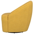 Pemberly Row Barrel Accent Swivel Chair Modern Minimal Shape Mustard Yellow