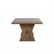 Pemberly Row 78 Inch Dining Table Modern Farmhouse Hourglass in Oak Brown Wood