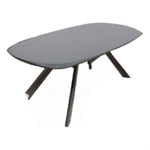 Pemberly Row 83 Inch Dining Table 3D Cut Edge Black Solid Wood Rectangular