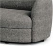Pemberly Row 84 Inch Sofa Charcoal Gray Boucle Smooth Curved Kidney Shape