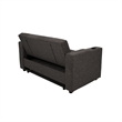 Pemberly Row Convertible Sofa with Pull Out Sleeper Bed 2 Pillows Charcoal Gray