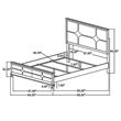 Pemberly Row Queen Size Bed Ivory Boucle Upholstered Headboard with 3D LED Light