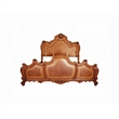 Pemberly Row California King Bed Crown Molded Scrolled Trim Honey Brown Wood