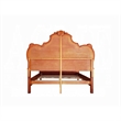Pemberly Row California King Bed Crown Molded Scrolled Trim Honey Brown Wood