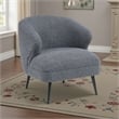 Pemberly Row Accent Chair in Soft Dark Gray Boucle Curved Barrel Back