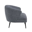Pemberly Row Accent Chair in Soft Dark Gray Boucle Curved Barrel Back