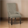 Pemberly Row 27 Inch Dining Armchair in Brown Polyester High Back Set of 2