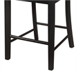 Pemberly Row 26 Inch Counter Height Chair in Gray Polyester Black Wood Set of 2