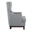 Pemberly Row 34 Inch Accent Armchair 1 Lumbar Pillow Gray Wingback Button Tufted