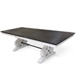 Pemberly Row 78 to 96 Inch Dining Table Extendable in White Brown Mahogany Wood