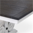 Pemberly Row 78 to 96 Inch Dining Table Extendable in White Brown Mahogany Wood
