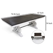 Pemberly Row 78 to 96 Inch Dining Table Extendable in White Brown Mahogany Wood