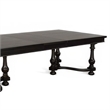 Pemberly Row Extendable Dining Table 76 to 112 Inch Top 6 Turned Legs Black