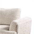 Pemberly Row Accent Chair in Light Brown Chenille Attached Adjustable Back