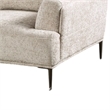 Pemberly Row Accent Chair in Light Brown Chenille Attached Adjustable Back