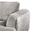 Pemberly Row Accent Club Chair in Gray Chenille Attached Adjustable Back Pillow