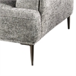 Pemberly Row Accent Club Chair in Gray Chenille Attached Adjustable Back Pillow