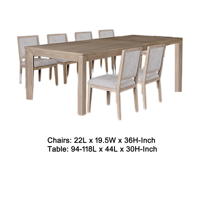 Pemberly Row 7 Piece Dining Table Set 94 to 118