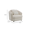 Pemberly Row Accent Armchair 2 Lumbar Pillows Soft in Beige Linen Seating