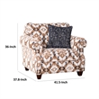 Pemberly Row Accent Club Chair Accent Throw Pillow in Brown Greige Polyester