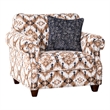 Pemberly Row Accent Club Chair Accent Throw Pillow in Brown Greige Polyester