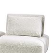 Pemberly Row 2 Seat Modular Sofa Square Ottoman in Gray Boucle Adjustable Back