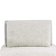 Pemberly Row Modular Curved 2 Seat Sofa Ottoman in Gray Boucle Adjustable Back